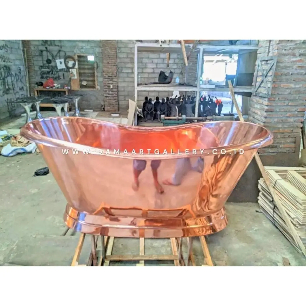 Bathtub tembaga polos rose gold